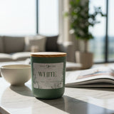 White Tea Coconut Apricot  Wax  Candle 12OZ