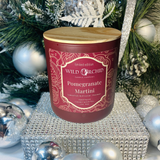 Pomegranate Martini" Candle Holder with Coconut Apricot  Wax | 13 OZ - Wild Orchid Candle Company